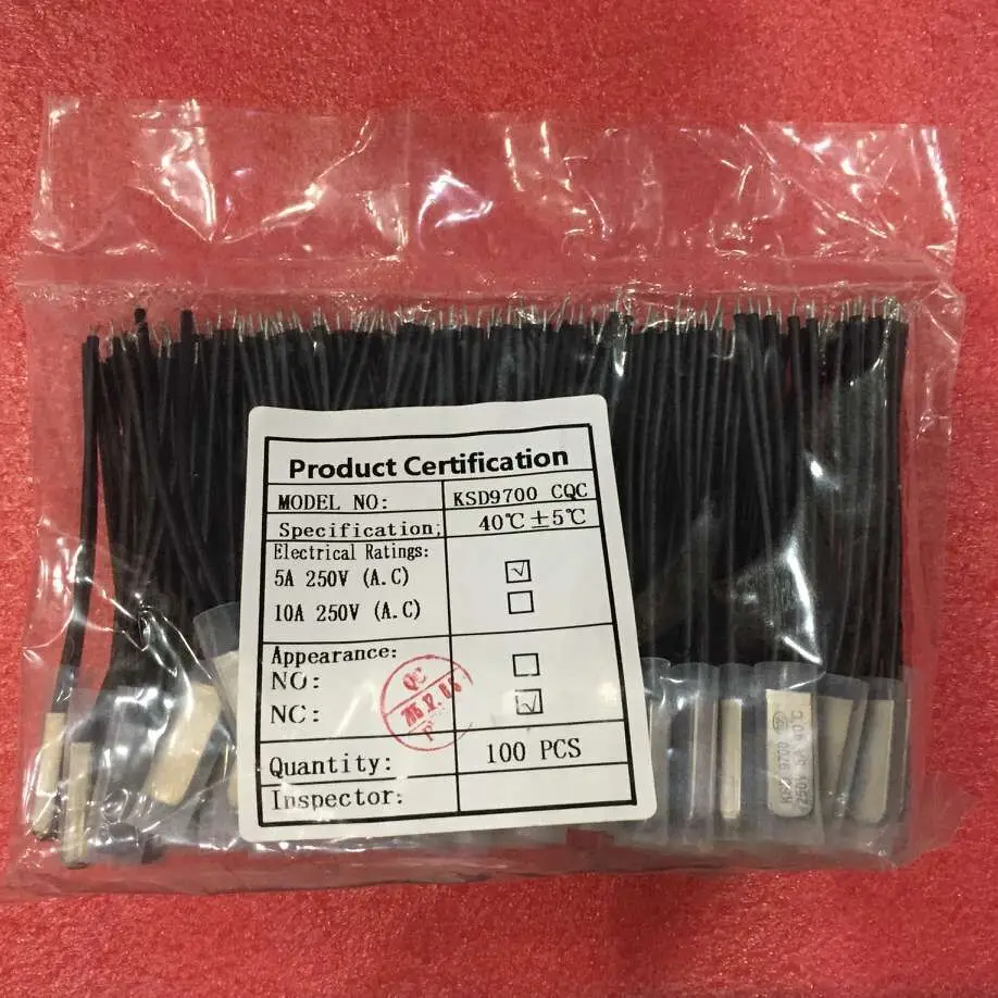 Термопротектор двигателя вентилятора KSD9700 250 В/5A 40C переключатель контроллера