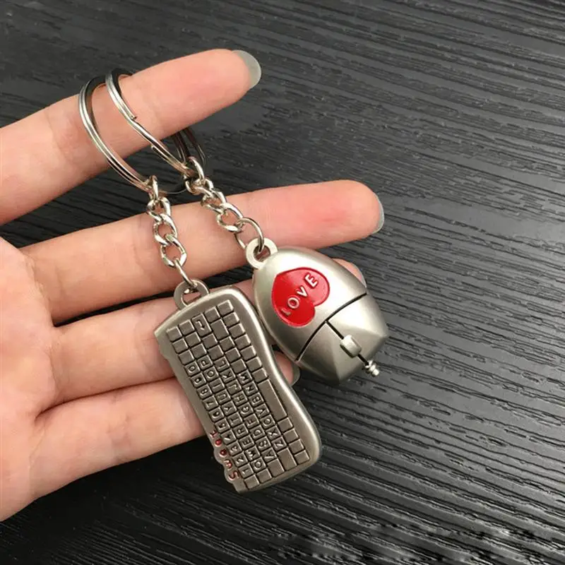 Романтический Мышь клавиатура резной брелок &quotЛюбовная пара&quot &quotлюбовь&quot