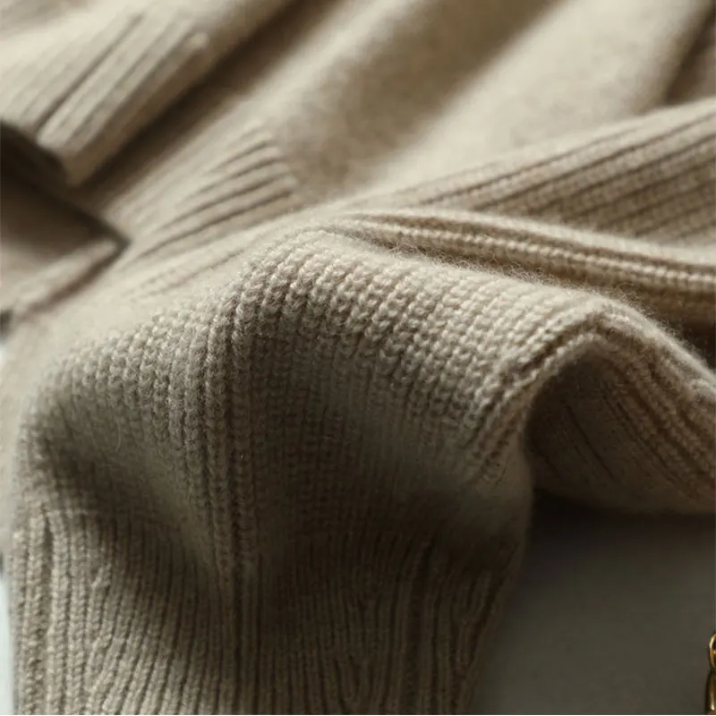 Женский кашемировый свитер с v-образным вырезом из 100% чистого кашемира длинными