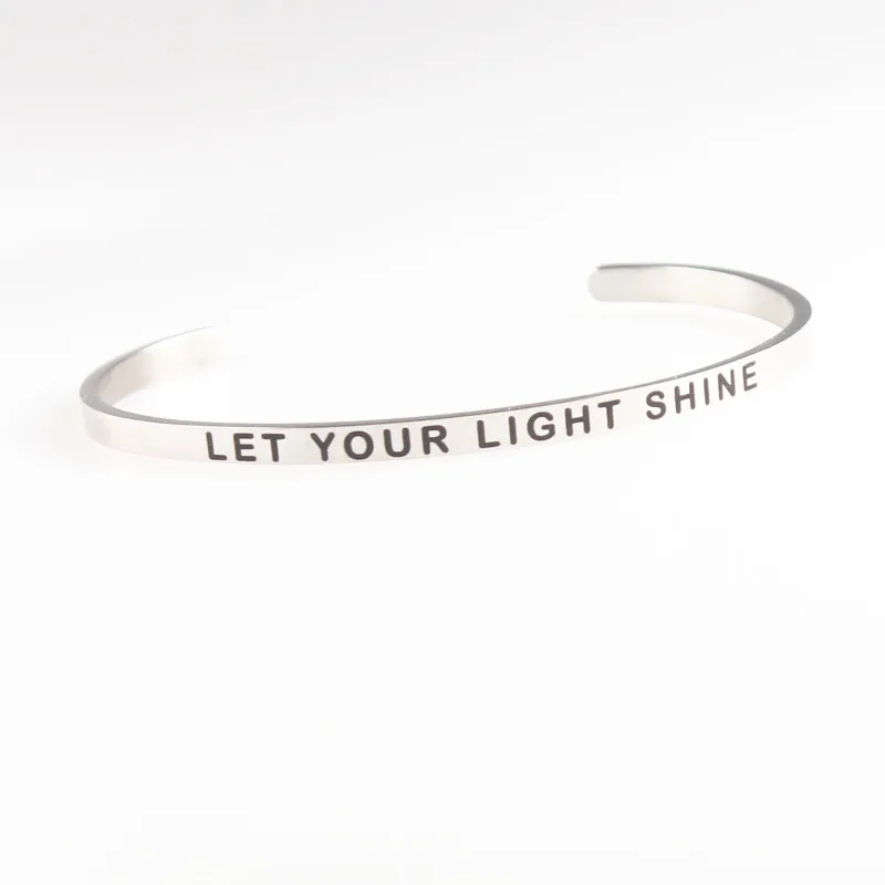 Горячая Распродажа открытые манжеты из нержавеющей стали женский браслет с