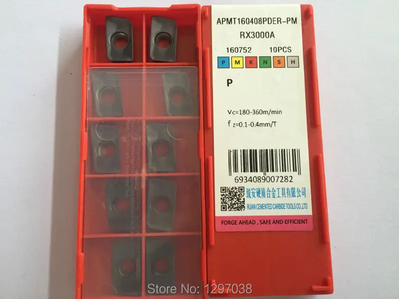 

10pcs APMT160408PDER-PM RX3000 Inserts BAP Right Angle Shoulder End Mill,cutting Soft of Less than or equal to hrc35