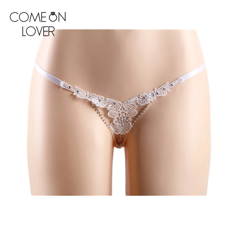PL5109 Comeonlover черные/белые кружевные цветочные сексуальные v-образные стринги