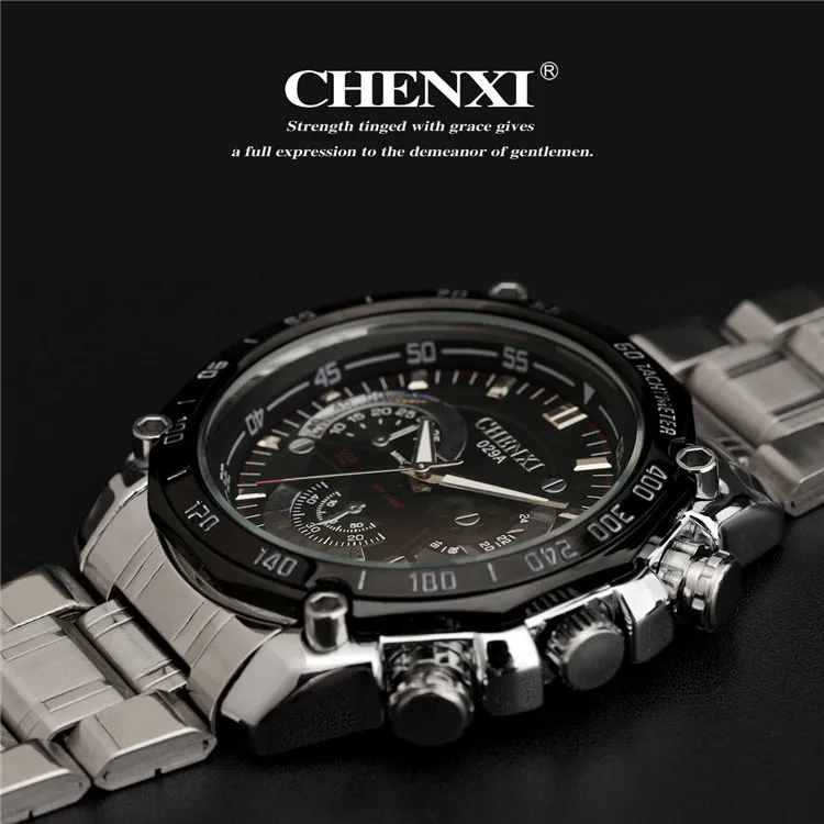 CHENXI 029A Мужские часы Роскошные брендовые кварцевые часы полностью стальные мужские спортивные часы водонепроницаемые мужские наручные часы Relogio Masculino
