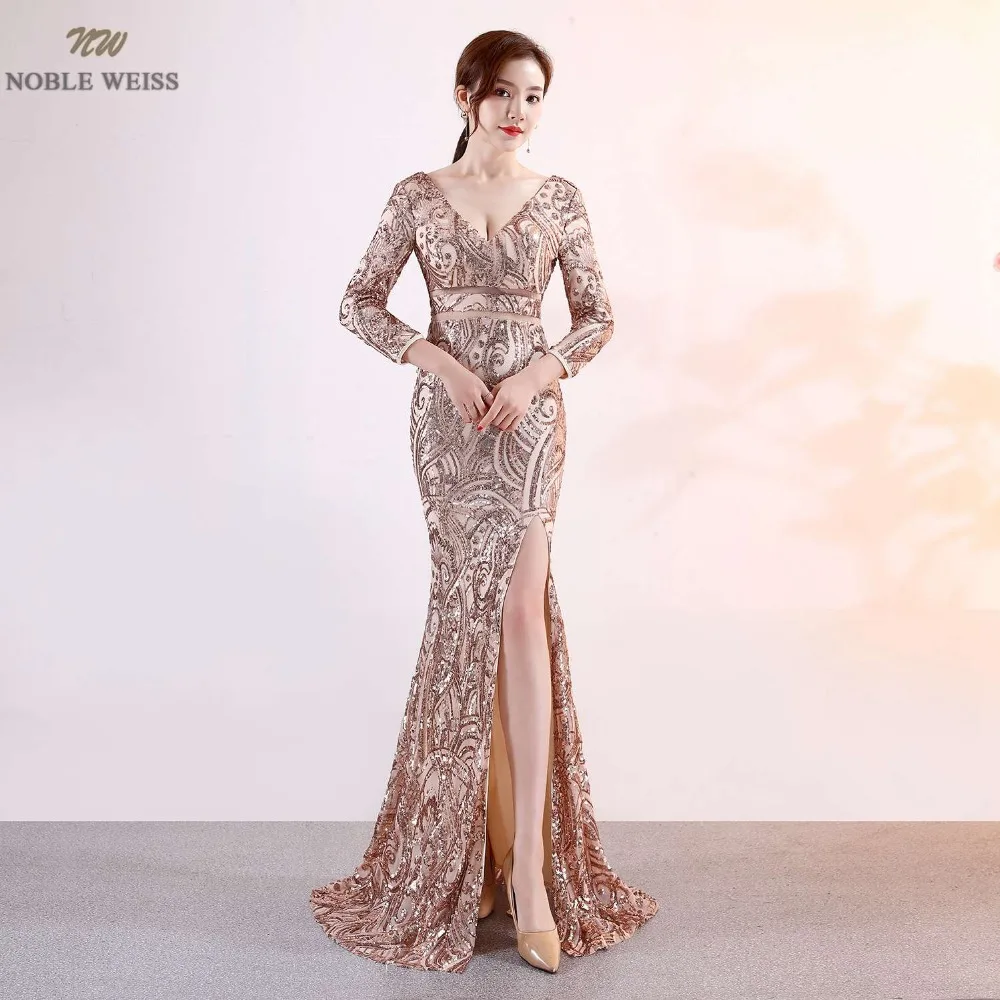 Благородное WEISS Новое поступление платье с блестками для выпускного вечера