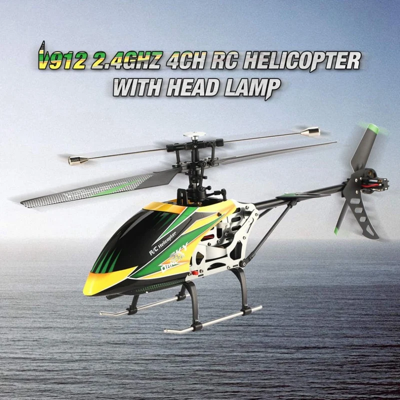 V912 Дрон Sky Dancer самолет 2 4 ГГц Rtf канала с одним лезвием Rc вертолет головной