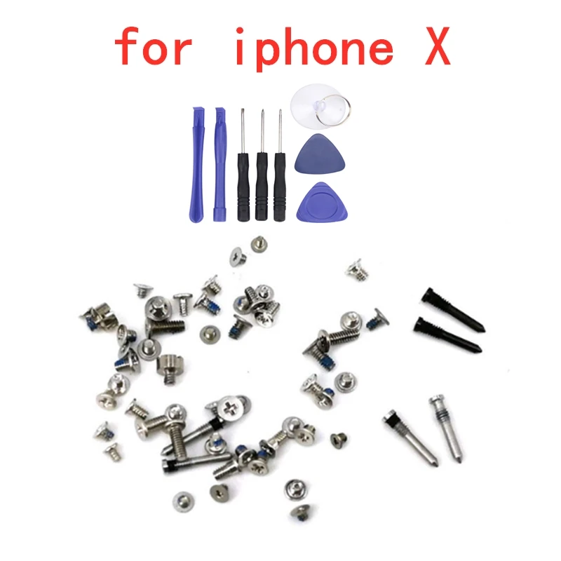 Полный набор винтов для ремонта iPhone X болт полный комплект запасные части+ инструменты для сборки