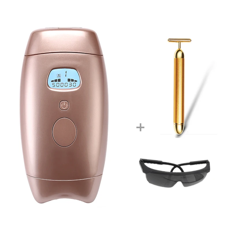 With Massager Bar IPL лазерная эпиляция lcd 2в1 500000 вспышки Эпилятор постоянный Триммер бикини Vancostar электрический эпилятор лазер - Цвет: With Massager Bar