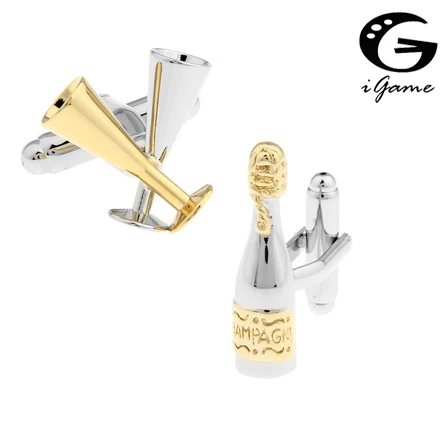Мужские запонки для винных бутылок и чашек медный материал золотой цвет |