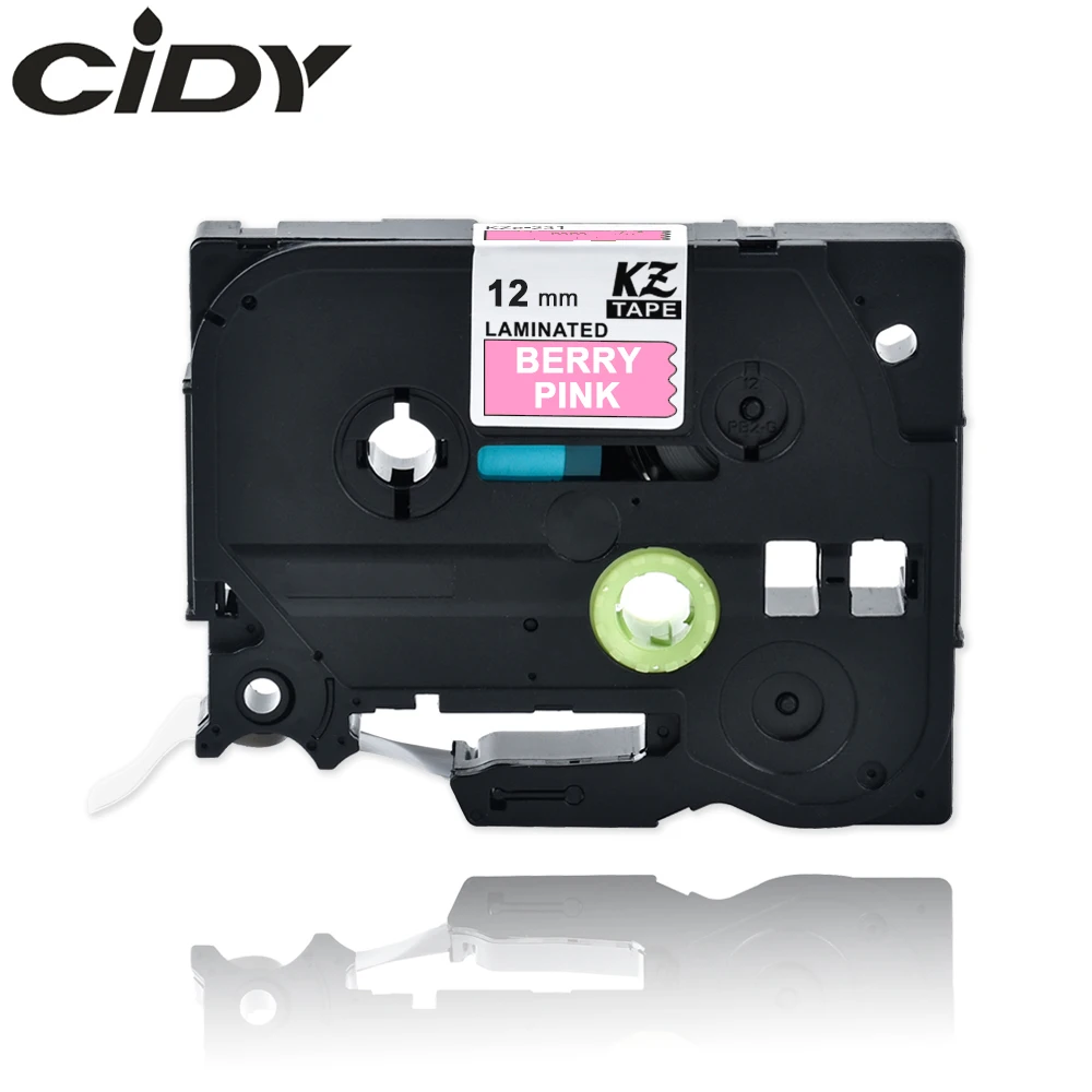 CIDY 12 мм цвет белый на ягодно-розовый TZe MQP35 TZ фотогалерея Совместимость с Brother