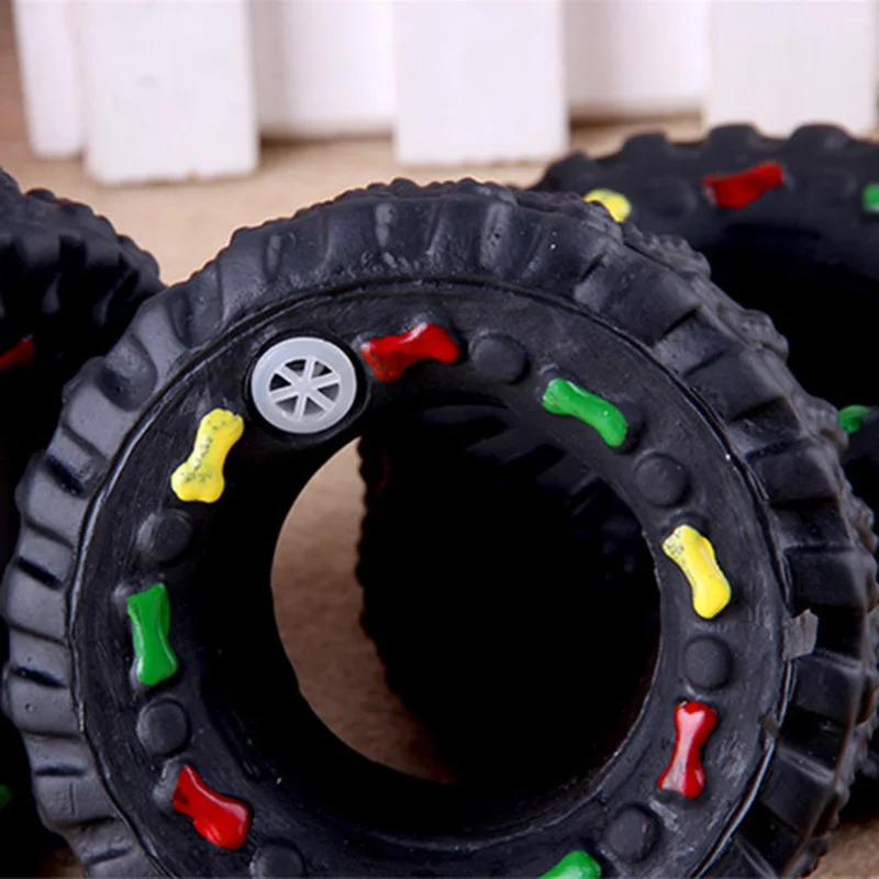 Rubber Tires Укус Resistang Домашних Животных Жевать собака игрушка-пищалка резиновые шины игрушки для щенка для маленьких собак товары для домашних животных собак вещи honden speeltjes - Цвет: Rubber Tires