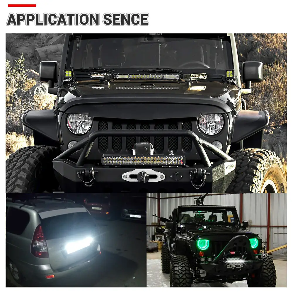 RACBOX 10 20 30 дюймов светодиодный рабочий светильник 4x4 внедорожный светодиодный светильник для UAZ Трактор Лодка 4WD 4x4 внедорожные грузовики ATV 12 в 24 В