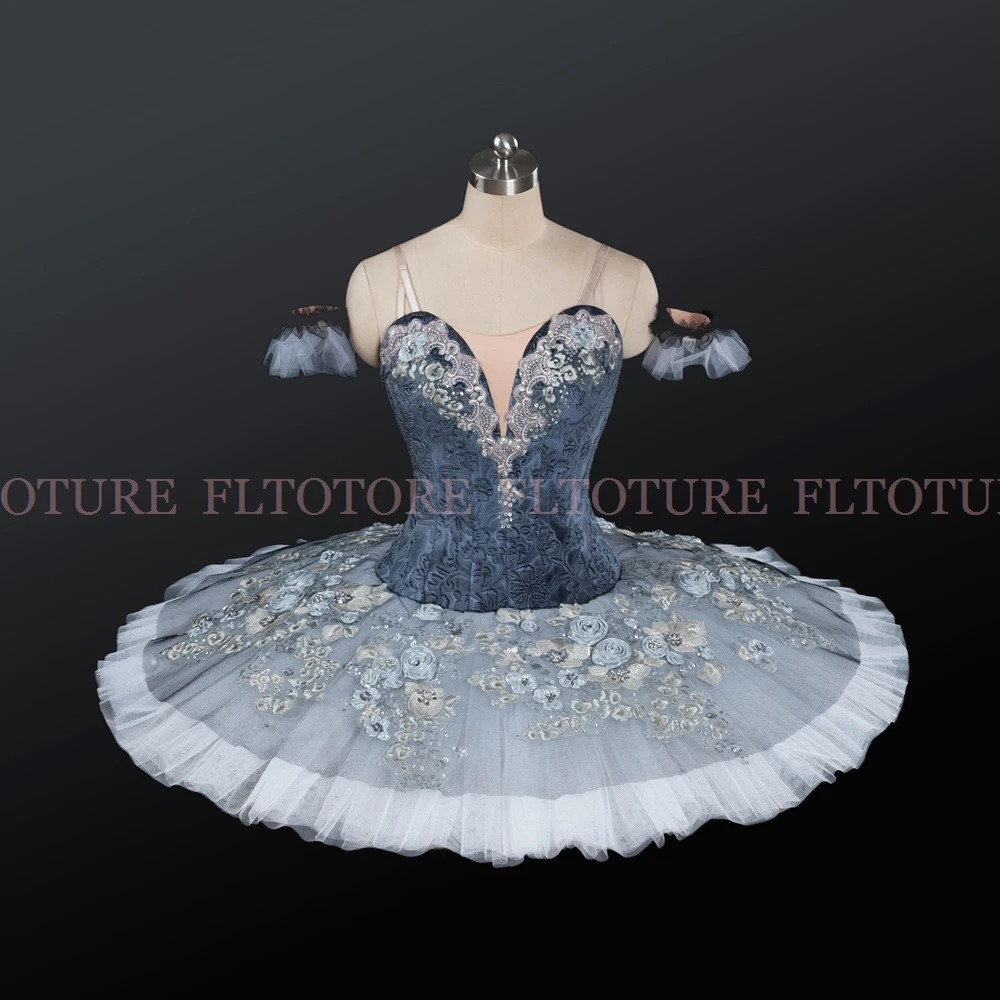 Новинка профессиональная балетная юбка-пачка серого цвета для взрослых