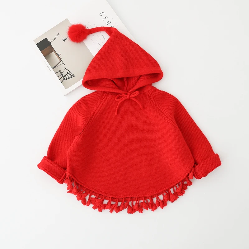 Girls Spring Autumn Jacket Tops clothing For Girl children outerwear Kids pullover Hoodie Clothes Sweater Knitted Coat 1 2 years | Детская