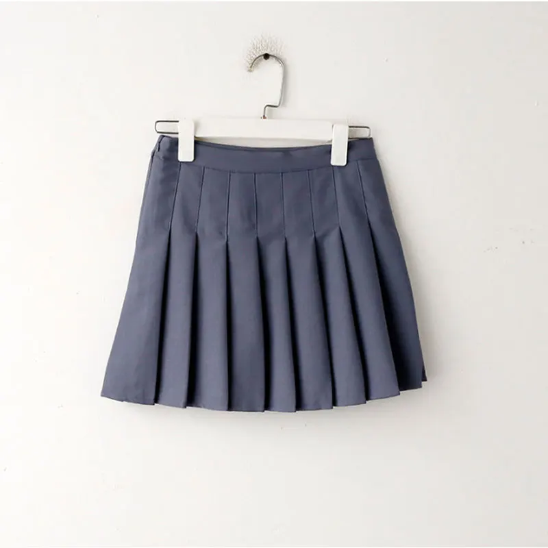 Корейские плиссированные юбки с высокой талией для девочек милые мини