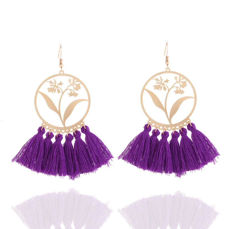 2018 Fashion Bohemian Long Tassel Earrings For Women Jewelry Gold Color Pendientes Fringe Dangle Female Wedding Gift | Украшения и