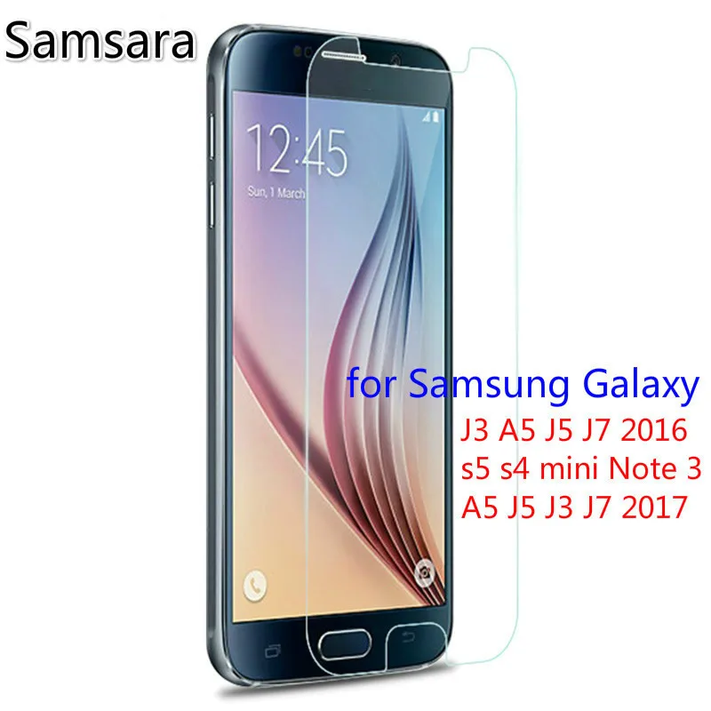 9H закаленное стекло для Samsung Galaxy J7 J5 J3 A5 2016 2017 Защита экрана s5 s4 mini Note 3 2.5D