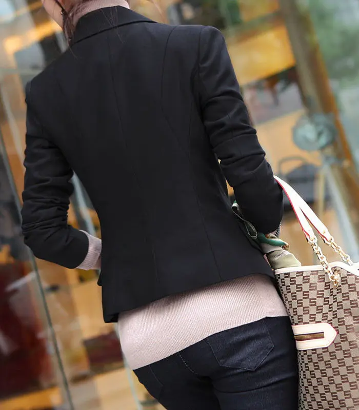 

Women's One Button Slim Casual Business Blazer Suit Jacket Coat Outwear Tops Plus size S to XXXL