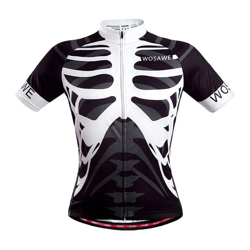 WOSAWE, Мужская велосипедная майка со скелетом, для горной дороги, велосипеда, спортивная одежда, Ciclismo, короткий рукав, одежда для велоспорта - Цвет: BC262