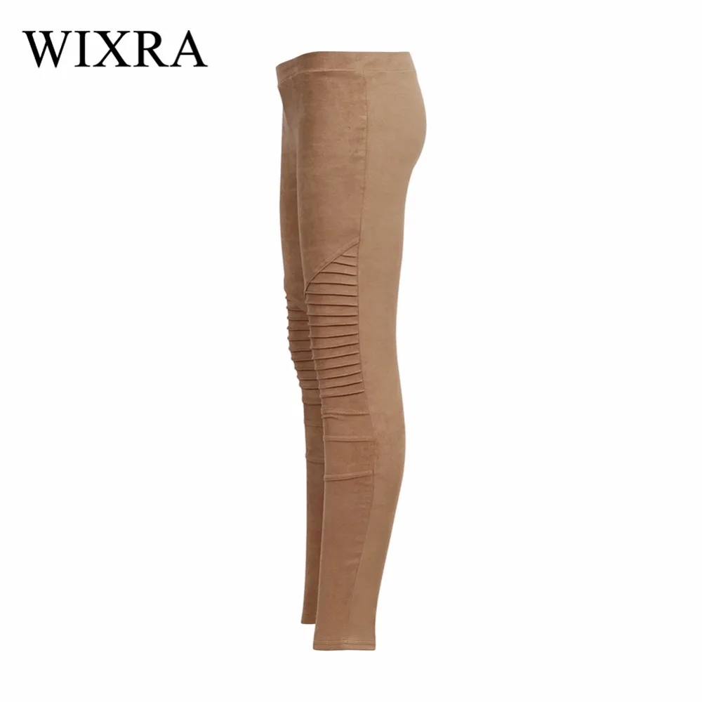 WIXRA базовые джинсы, тонкие замшевые джинсы, ребристые штаны, модные кожаные леггинсы из искусственной кожи, очаровательные обтягивающие плиссированные брюки для женщин