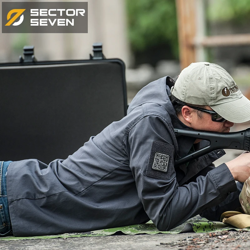 Женский Осенний плащ Sector Seven черный непромокаемый средней длины верхняя одежда