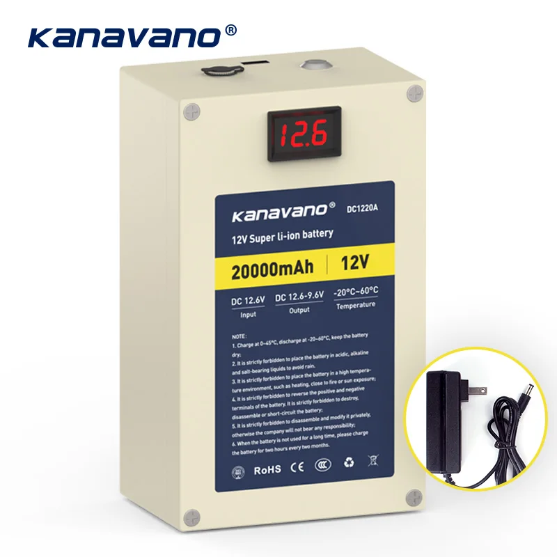 Лучший 12v 20ah литий ионный аккумулятор с USB интерфейсом 18650 литиевые батареи и DC 12 6 v