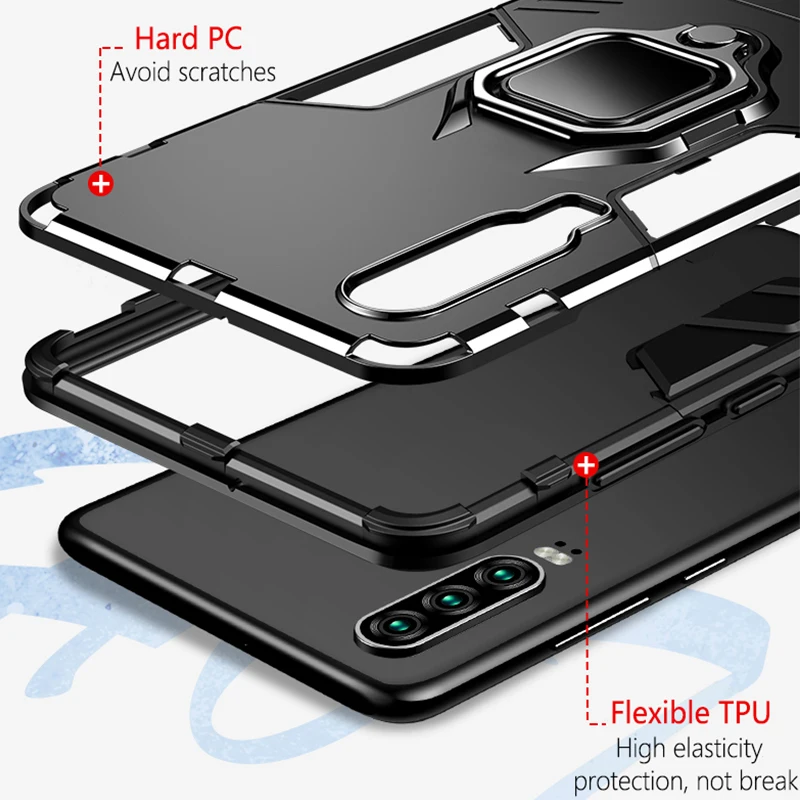 Роскошный защитный чехол кольцо для телефона huawei P30 P20 mate 20 Pro противоударный Honor 10