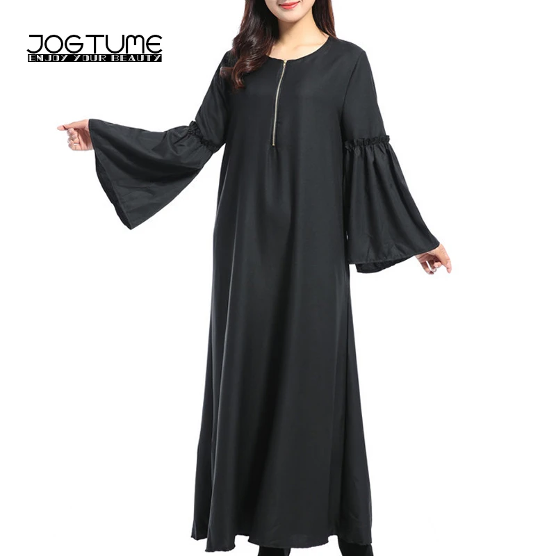 Женское льняное платье Кафтан JOGTUME мусульманское в арабском стиле с