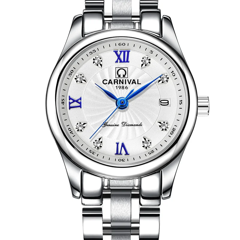 Carnival Luxury Brand Watch Women Japan Quartz clock Switzerland Women Watches Male Waterproof Military reloj hombre C8827L-1