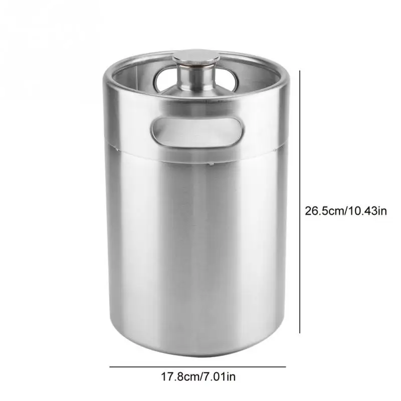 5L 2/3. 6/5L Нержавеющая сталь мини пивной бочонок под давлением Ворчун Для Ремесло пивной диспенсер Системы домашнего пивоварения - Цвет: 5L