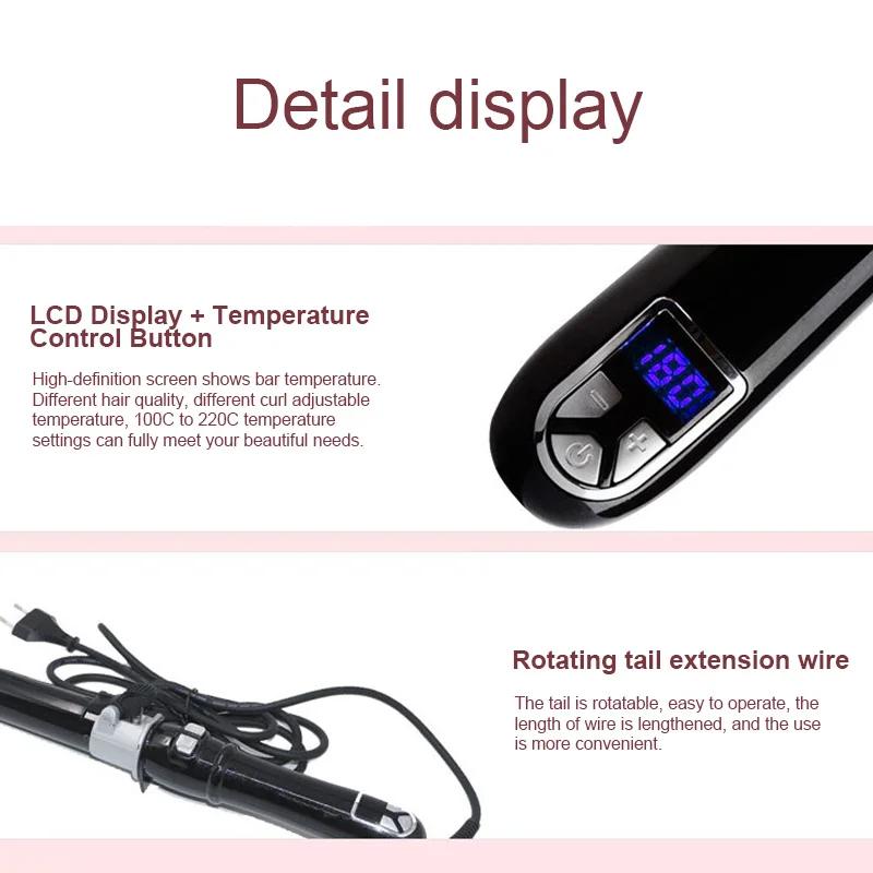 Горячие Профессиональные Авто вращающиеся щипцы для завивки волос палочка