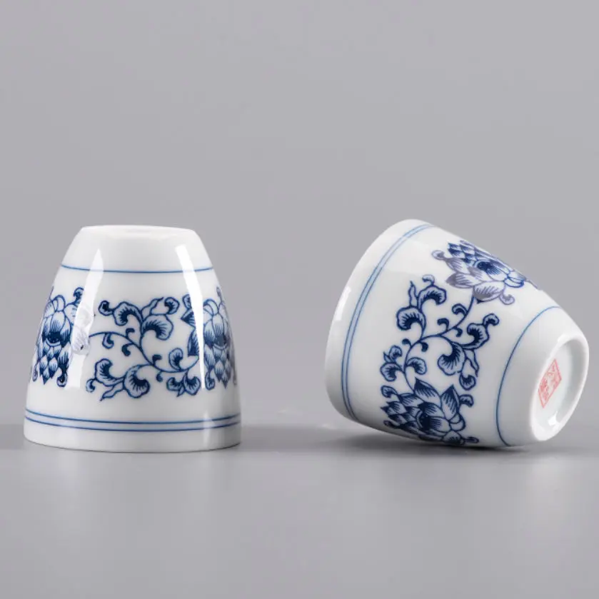 

"KingTeaMall" Porcelain Tea Cup Qinghua Blue and White China Teawares Teasets Teatools