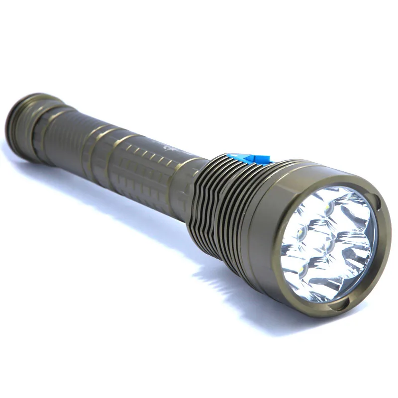Bestellen Neue Design Wasserdichte 10000 Lumen 7 X XM-L2 LED Tauchen Taschenlampe Unterwasser 200m Licht Lampe + 3*26650 Batterie + Ladegerät