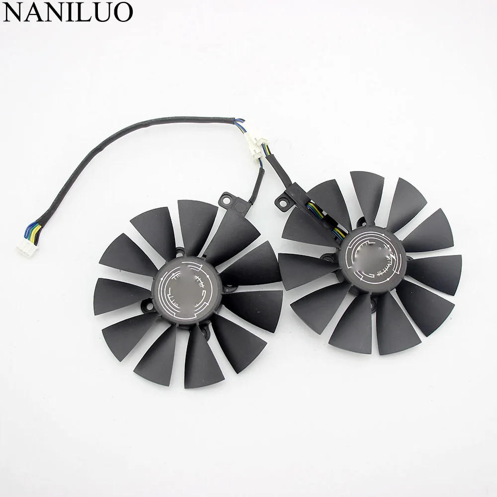 2 шт. 87 мм охлаждающий вентилятор для графической карты ASUS DUAL GeForce GTX1060 O6G PLD09210S12HH