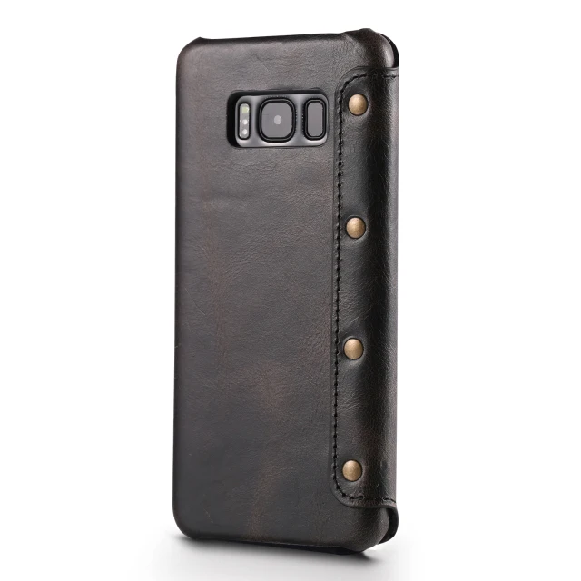 Натуральная кожа для Samsung Galaxy S10 Plus чехол S9Plus Note9 Coque Samsung S10Plus чехол откидная крышка для Samsung S9 чехол S10e Funda - Цвет: Black