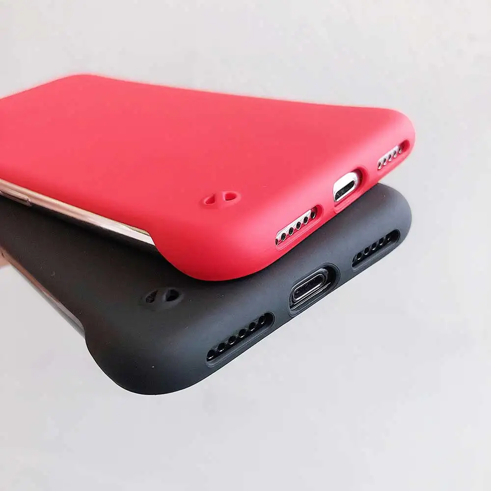 Яркие цвета ультратонкие Безрамное кольцо дизайн Матовые чехлы для iphone 8 6S 7 Plus X XS