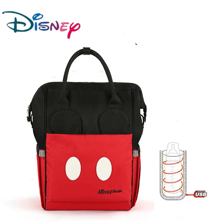5 Disney USB сумка для подгузников, рюкзак для мам и мам/Сумка для подгузников для путешествий, рюкзак для ухода за ребенком, Сумка с USB подогревом, большая емкость, бутик - Цвет: 5