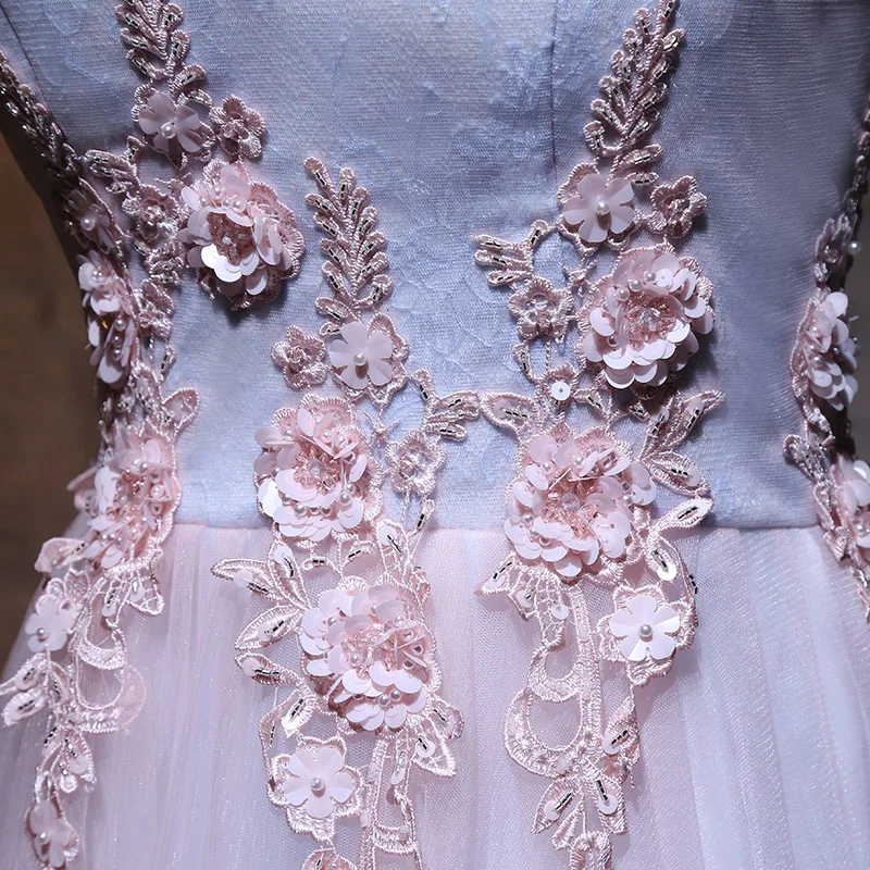 Новинка 2017 года стильное платье Вечерние платья Милая рукавов из бисера Длина