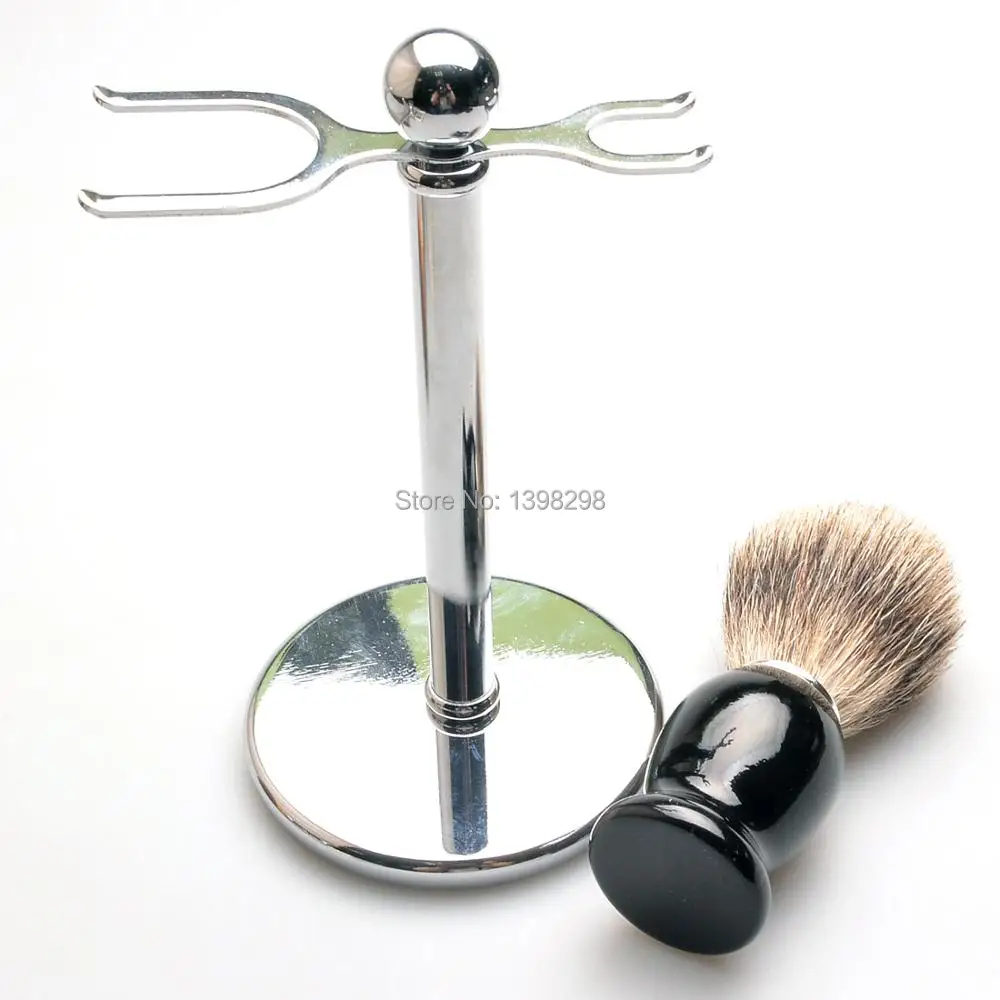 CSB Black Wood Handle Badger Hair Shaving Brush Set Salon Men Facial Beard Cleaning Appliance Tools with Stand | Красота и здоровье