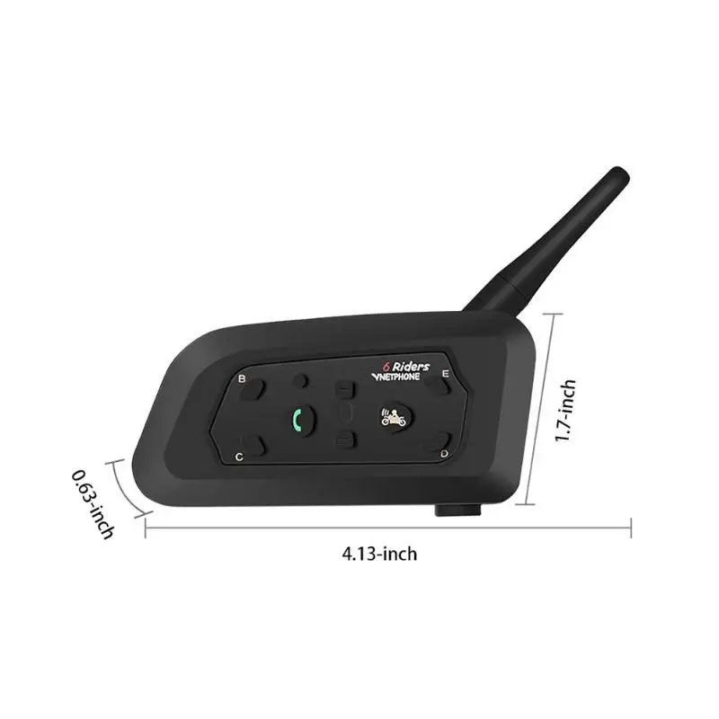 1/2 шт. V6 Pro мотоциклетный шлем Bluetooth гарнитура домофон 6 всадников 1200 м беспроводное переговорное устройство BT домофон водонепроницаемый