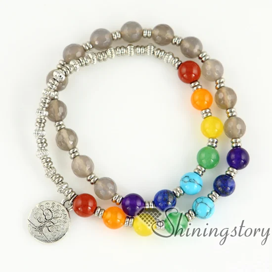 7 Чакра Ювелирные изделия Исцеление ювелирные счастливый браслет Карма