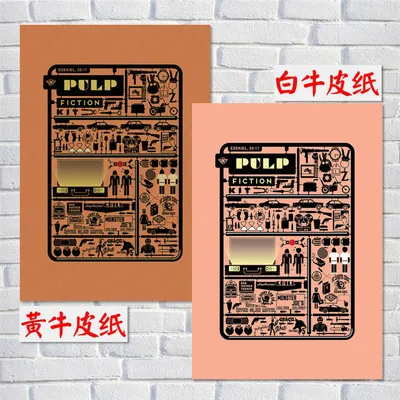 Криминальное художественное оформление 1 постер из крафт бумаги для бара кафе