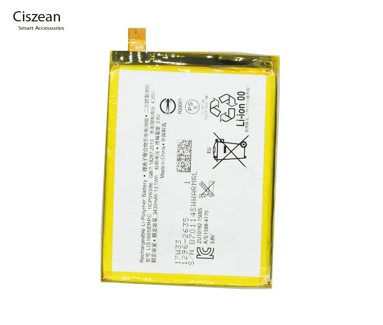 Ciszean LIS1605ERPC Замена Батарея для Z5P двойной Z 5 Plus E6883 E6853 Z5 Премиум 3430 мА/ч 13.1Wh Batteria