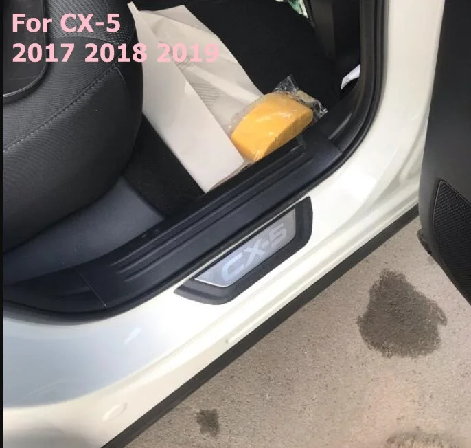 Для Mazda CX 5 Cx5 2018 2017 Накладка на порог желанная педаль из нержавеющей стали