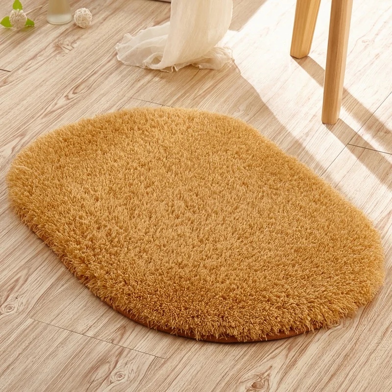 Половик Solid удобные водопоглощение Овальный Ванная комната коврик|Коврик| |