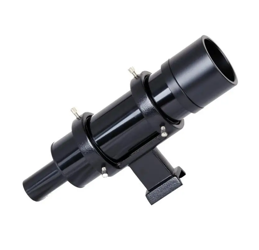 Черный Искатель прицел 7X Увеличение астрономический телескоп Finderscope оптические прицелы с перекрестной сеткой 7x50 Быстрая - Цвет: Черный