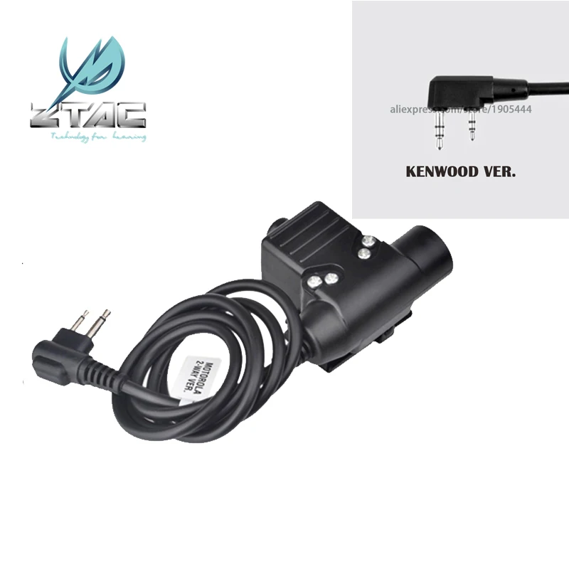 KENWOOD-VER Z-TAC Airsoft Z-Tactical Bowman Evo III PTT Midland Kenwood наушники для стрельбы Arsoft ipsc Softair радио набор ZTAC наушники - Цвет: KENWOOD-VER
