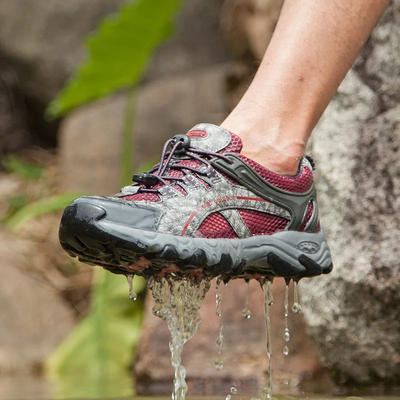 

Мужская сетчатая обувь Aqua, уличная профессиональная Нескользящая прочная обувь для походов, походов, водного спорта