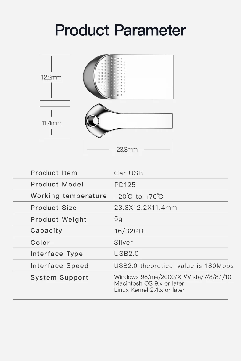 DM PD125 USB флеш-накопитель 32 Гб металлический флеш-накопитель высокоскоростная USB флешка 16 Гб Флешка реальная емкость полная китайских песен