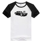 Повседневная мужская футболка для Ford Mustang, Классическая модель с коротким рукавом, черная футболка с силуэтом изображения, футболка с принтом, GA237