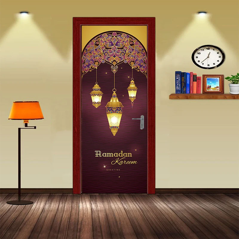 2 шт./компл. муслиновая дверь Raomanda 3D наклейка s исламский настенный СТИКЕР
